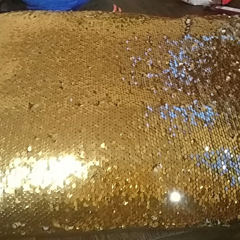 A glitter pillow